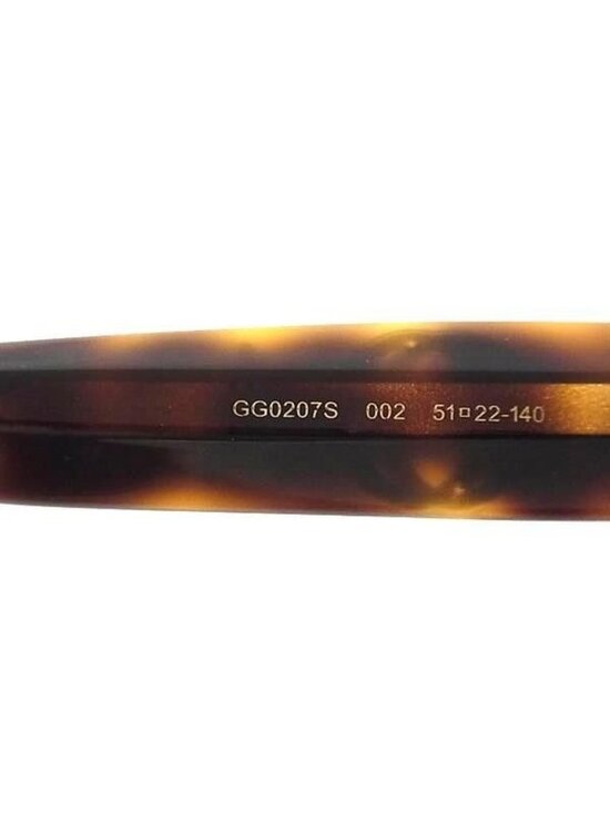 Gucci Sunglasses Interlocking Brown Lens Gradient Acetate Tortoiseshell Star